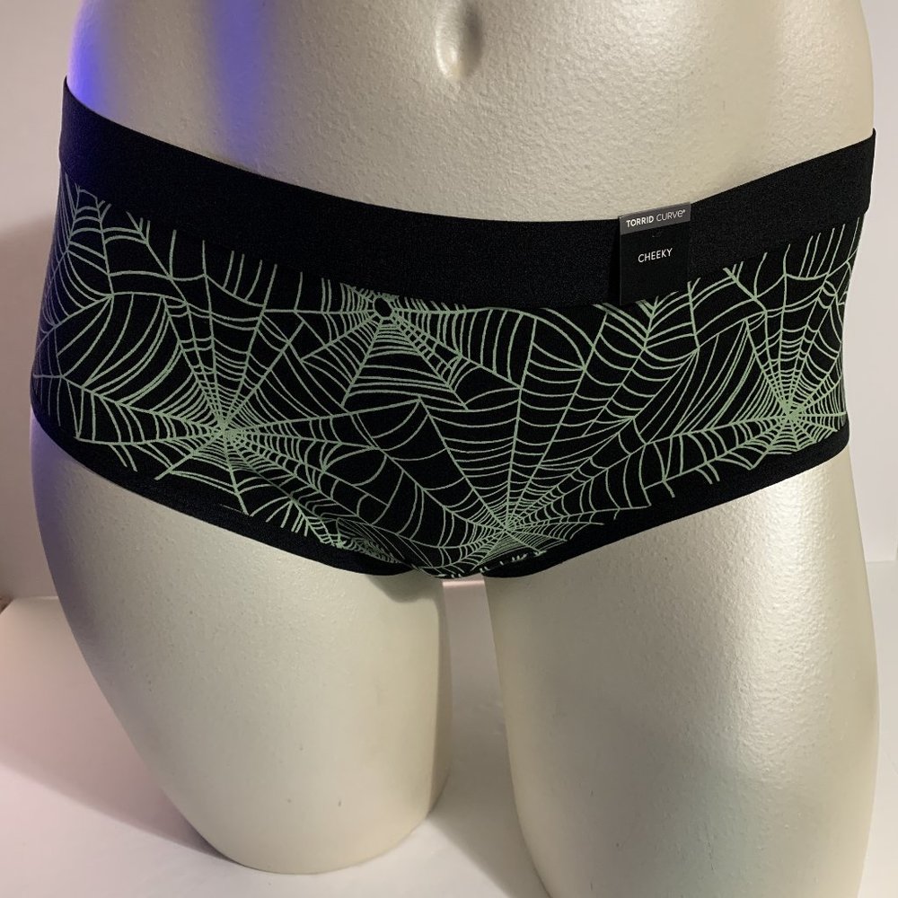 Torrid Cheeky Panties Underwear Spiderweb Halloween Mid Rise Plus Size 2 18 20